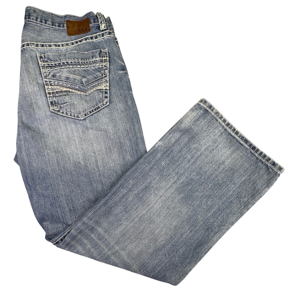 BKE Faded Blue Bootcut Jeans